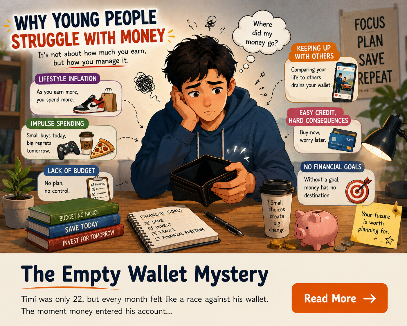 What happens when money lands in your hand?