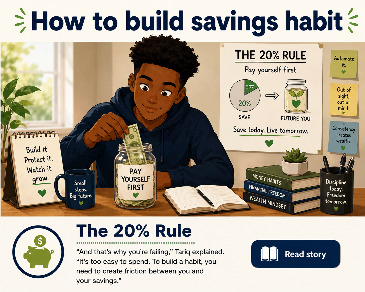 How to build savings habit.